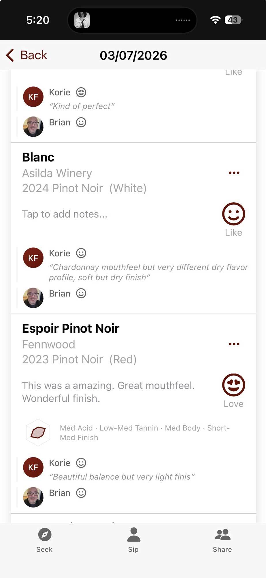 Compare Notes in Real Time