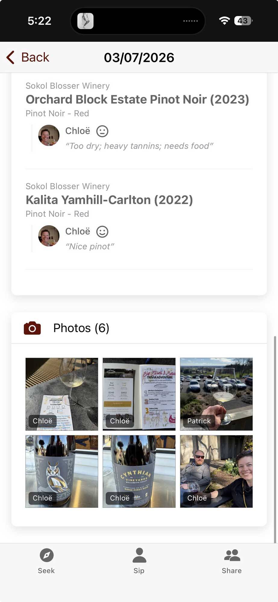 Shared Photos & Memories