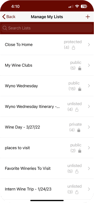 Lists & Itineraries