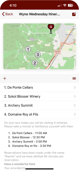 Build Your Itinerary