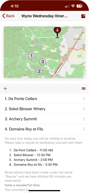Build Your Itinerary
